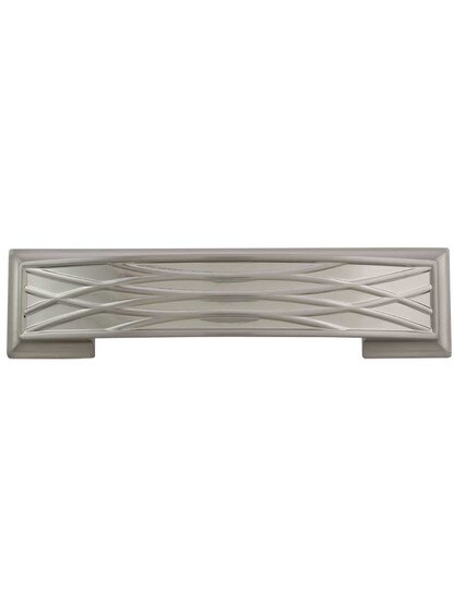 Aberdeen Cup Pull - 3 3/4 inch Center-to-Center in Satin Nickel.